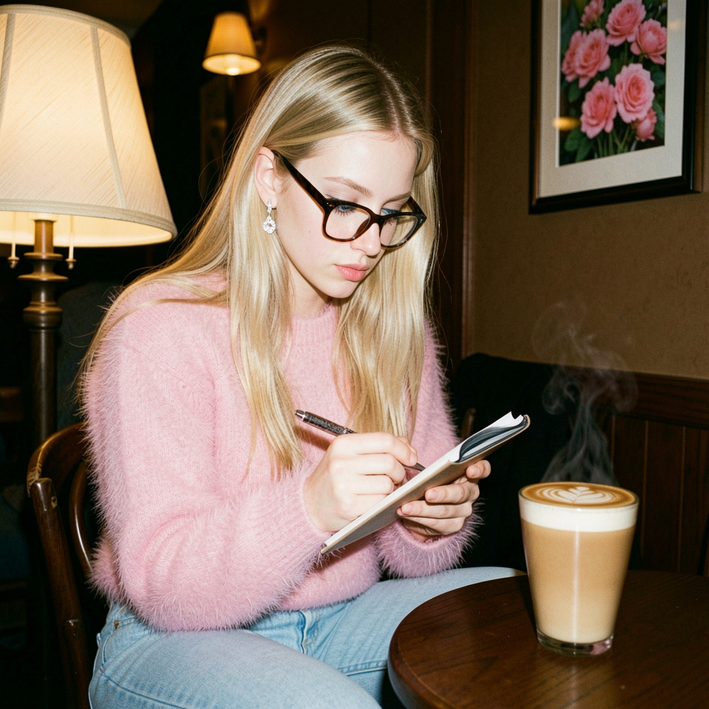 Writing/Seo content editing glasses girl